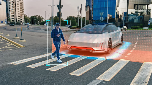 Example image showing how computer vision can be applied to autonomous driving